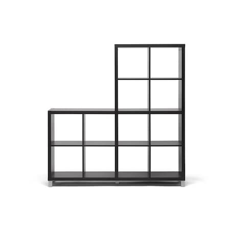 Baxton Studio Sunna Dark Brown Modern Cube Shelving Unit 91-4516